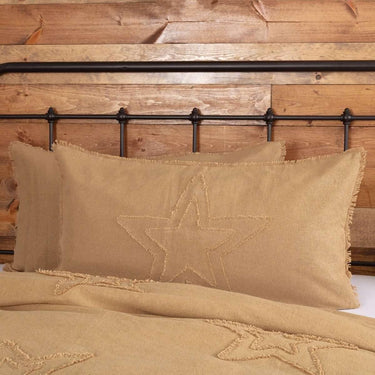 Burlap Natural Star King Sham 21x37 VHC Brands - The Fox Decor